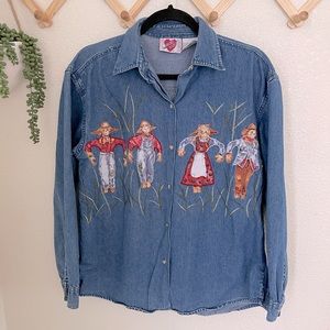 Keren Hart Vintage Scarecrow Denim Shirt